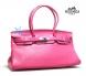 Розовая модная большая сумка Hermes H7007WPINK женская