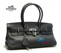 Большая женская fashion сумка Hermes H7007WBK вместительная