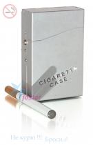 Электронная сигарета E-Cigarette silver case в серебряном футляр